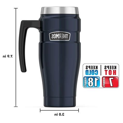 thermal travel mug with handle.